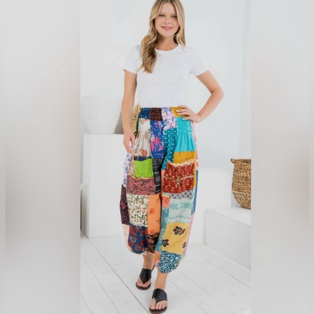 Kathmandu Multicolor Patchwork Ankle Pants - image 4